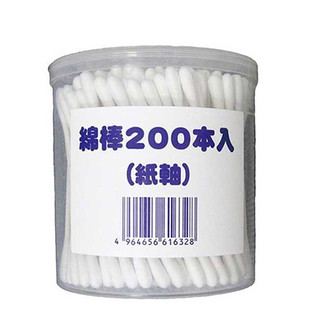 【白鶴綿業 綿棒 紙軸 200本入】