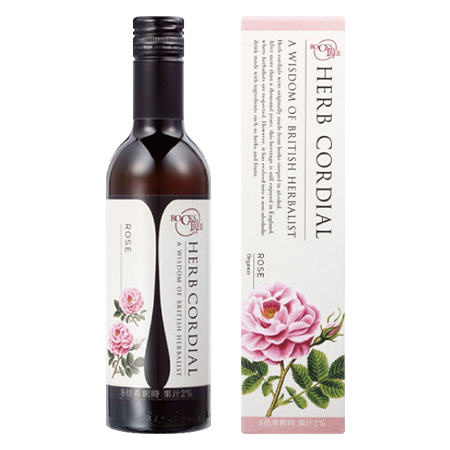 ロックス＆トゥリー ハーブコーディアル 有機ローズ 360mL