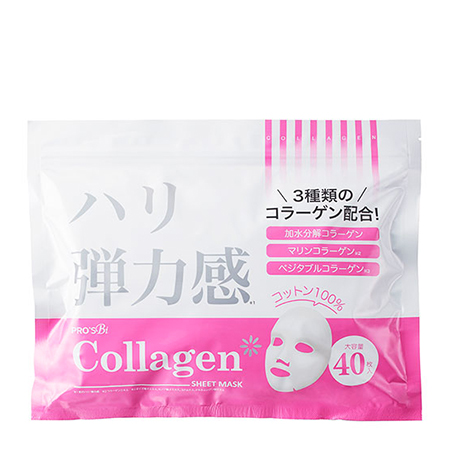 プロズビ コラーゲン シートマスク 40枚入