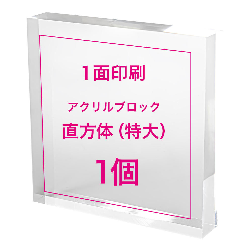 【オリジナルプリント アクリルブロック 直方体（特大） 1個】